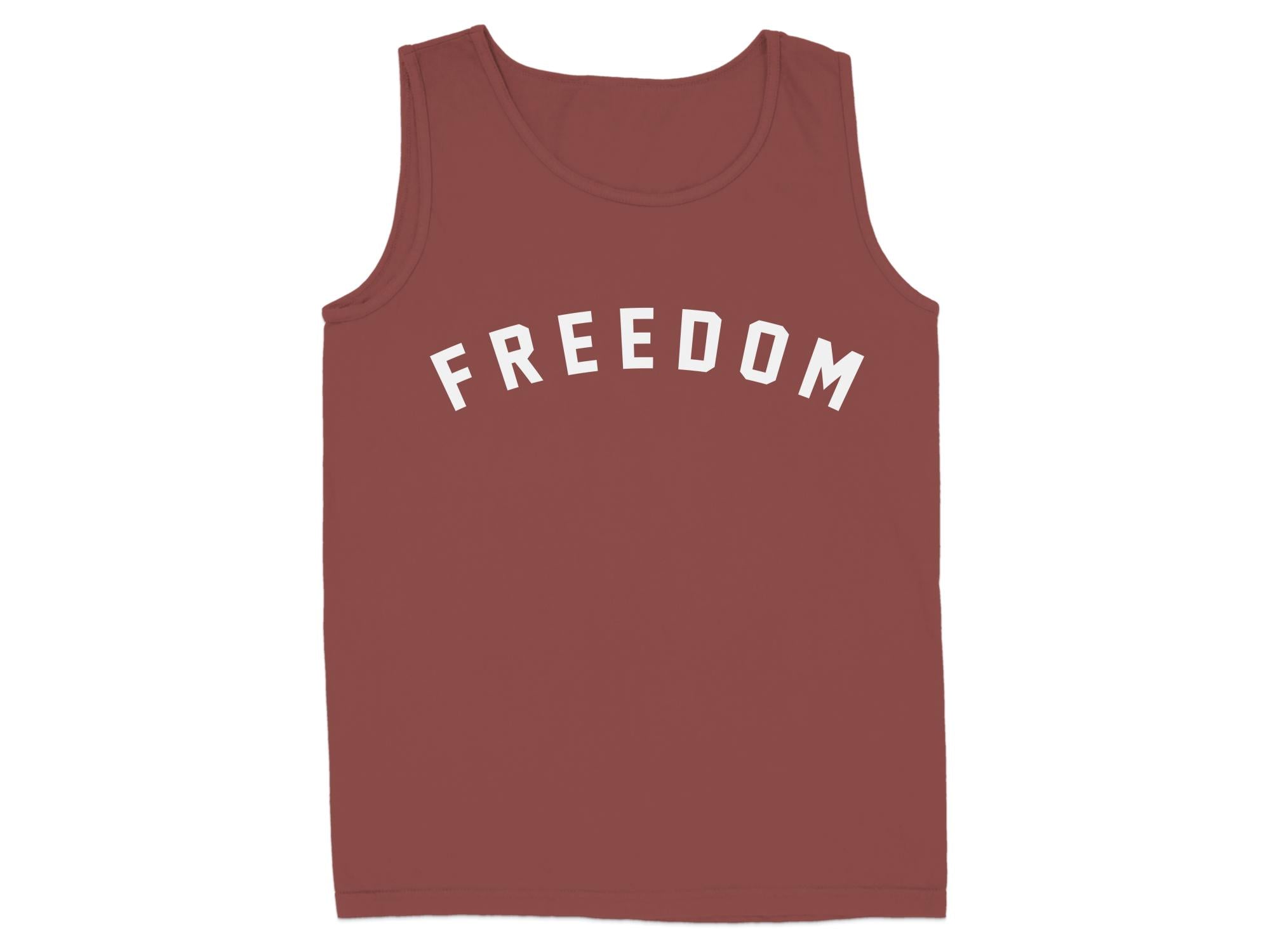 ☆FREEDOM☆ Freedom Logo Sleeveless Khaki FD23MMSL0620KH American Freedom Graphic Tank Top - Frock Candy